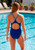 Girls Flex Back Atlantic One Piece Chlorine Resistant Swimsuit - Back