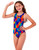 Girls Sport Back Hyper One Piece Chlorine Resistant Swimsuit - Front