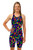 Ladies Knee Length Smash Chlorine Resistant Swimsuit - Front