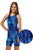 Girls Knee Length Velocity One Piece Chlorine Resistant Swimsuit - Side