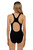 Girls Sport Back Black 1 Piece Chlorine Resistant Swimsuit - Back Girls Sport Back Black 1 Piece Chlorine Resistant Swimsuit - Back
