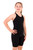 Girls Knee Length Black One Piece Chlorine Resistant Swimsuit - Side Girls Knee Length Black One Piece Chlorine Resistant Swimsuit - Side