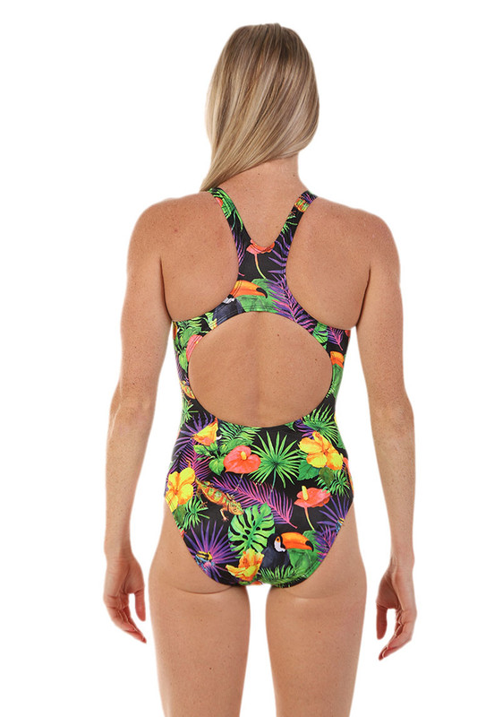 Ladies Kini Back Toocan 1 Piece Chlorine Resistant Swimsuit