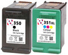 HP 350 & HP 351 XL Remanufactured Ink Cartridges 3-Pack - High Capacity Black & Tri-Colour 3-Pack Ink Cartridges - Compatible For  (SD412EE, HP 350, HP 351, CB335EE, CB337EE)
