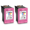 HP 305 XL Remanufactured Ink Cartridges Multipack- High Capacity Black & Tri-Colour Ink Cartridges - Compatible For HP Deskjet 2710