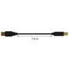 USB 2.0 Printer Cable A Male to B Male 1.4m Black Data Lead for Printer Scanner
