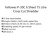 Fellowes 30C Paper Shredder 6 Sheet 12 Litre Cross Cut A4 Powershred