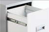 2 Drawer Metal Filing Cabinet  Silver and White **GRADE C **