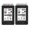 308e 308XL Black Ink Cartridges Compatible for HP Envy Printers 2 Pack High Yield