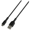 Micro USB Charging Cable Data Sync Lead 2.4m Black Fast Charge
