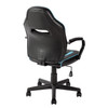 Gaming Chair Faux Leather Mid Back Blue Black Habitat