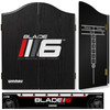 Winmau Blade 6 Dartboard Cabinet With Oche Throw Line Bristle Board Compatible Wall Mounted Darts Storage Cabinet Pro Style Home Pub Club Setup Good Refurbished