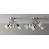 3 Light Opal Glass Ceiling Light Chrome Curico Habitat E14 Open Box