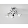 3 Light Opal Glass Ceiling Light Chrome Curico Habitat E14 Open Box