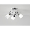 3 Light Opal Glass Ceiling Light Chrome Curico Habitat E14 Open Box