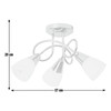 3 Light Opal Glass Ceiling Light Chrome Curico Habitat E14 Open Box
