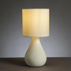 Ceramic Table Lamp Cream Teardrop Base Fabric Shade E14 Bedside Light