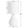 Table Lamp Habitat Ceramic Cream Teardrop Fabric Shade E14 open box