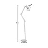 Floor Lamp Habitat Swing Arm Matt Black Industrial E14 Used No Allen Key