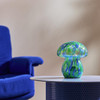 Habitat Mushroom Glass Battery Powered Table Lamp - Blue & Green