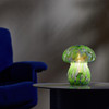 Habitat Mushroom Glass Battery Powered Table Lamp - Blue & Green