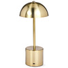 Mushroom Table Lamp Brass USB Rechargeable LED Habitat Retro Bedside Light