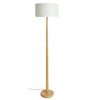 Walnut Wood Floor Lamp E27 Habitat Tapered Natural Shade Open Box