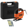 Black Decker 500W Corded Jigsaw Variable Speed Pendulum Bevel Cut With Case Open Box