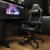 X Rocker Alpha Gaming Chair Black Adjustable Office Chair Swivel Tilt Lumbar Support