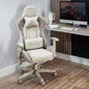 X Rocker Alpha Fabric Gaming Chair Beige Adjustable Office Chair Swivel Tilt Lumbar