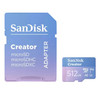 512GB MicroSD Card SanDisk Creator UHS-I 190MB/s 4K 5.3K A2 Memory Card Open Box