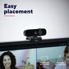 Webcam 1080p Full HD USB Trust TANOR PC Laptop Camera Microphone Privacy Black