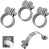 Pool Hose Clamps 32mm Bestway Filter Pump Plastic Clips Grey Spare Parts 4 Pack
