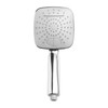Universal Square Chrome Shower Head 2 Function Habitat Easy Clean Limescale Resistan