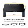 Monitor Stand Riser Adjustable Desktop Fellowes 21 Inch PC Screen 27kg Black