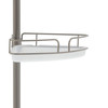 Shower Caddy Corner Pole Bathroom Organiser 4 Tier Adjustable 2.4-2.66m Habitat