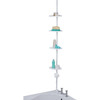 Shower Caddy Corner Pole Bathroom Organiser 4 Tier Adjustable Tension Habitat White