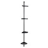 Shower Caddy Corner Pole Bathroom Organiser 4 Tier Adjustable Tension Black Habitat
