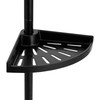 Shower Caddy Corner Pole Bathroom Organiser 4 Tier Adjustable Tension Black Habitat