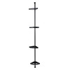 Shower Caddy Corner Pole Bathroom Organiser 4 Tier Adjustable Tension Black Habitat