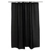 Shower Curtain Black Waffle 180x180cm Anti Bacterial Washable Polyester Habitat