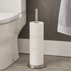 Toilet Roll Holder Freestanding Stainless Steel 4 Roll Bathroom Storage Habitat