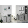 Bathroom Cabinet Wall Mounted Mirrored Grey 2 Door Storage MDF 60cm