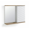 Bathroom Cabinet Mirrored Wall Mounted White 60cm Storage Shelf Habitat Zander
