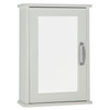 Bathroom Cabinet Mirrored Wall Mounted White Storage Shelf 46x30cm MDF
