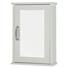 Bathroom Cabinet Mirrored Wall Mounted White Storage Shelf 46x30cm MDF