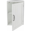 Bathroom Corner Cabinet Wall Mounted White Storage Cupboard 55x35cm MDF