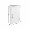 Bathroom Corner Cabinet Wall Mounted White Storage Cupboard 55x35cm MDF