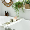 Bath Bridge Bamboo Wooden Caddy Tray White Bathroom Shelf Habitat Bath Storage