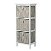 Bathroom Storage Unit 3 Basket Grey Freestanding Cabinet Habitat Tongue Groove